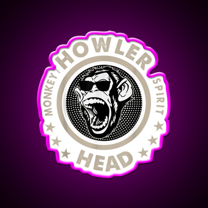 Howler Head Monkey Kentucky Bourbon Whiskey Drink Bar Led Neon Sign Rgb Color - Shineneon