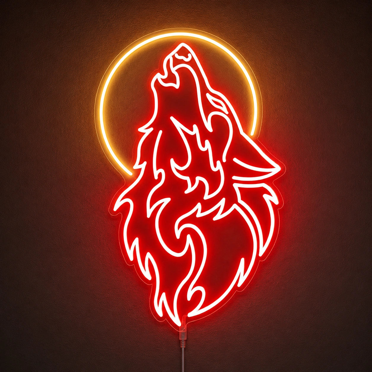 Howling Wolf Halo Neon Sign LED Neon Sign main product image