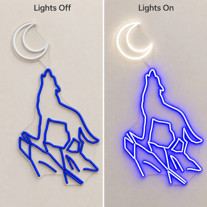 Howling Wolf Moon LED Neon Sign - Shineneon