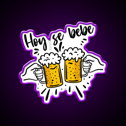 Hoy Se Bebe Party Drink Tequila Led Neon Sign Rgb Color - Shineneon