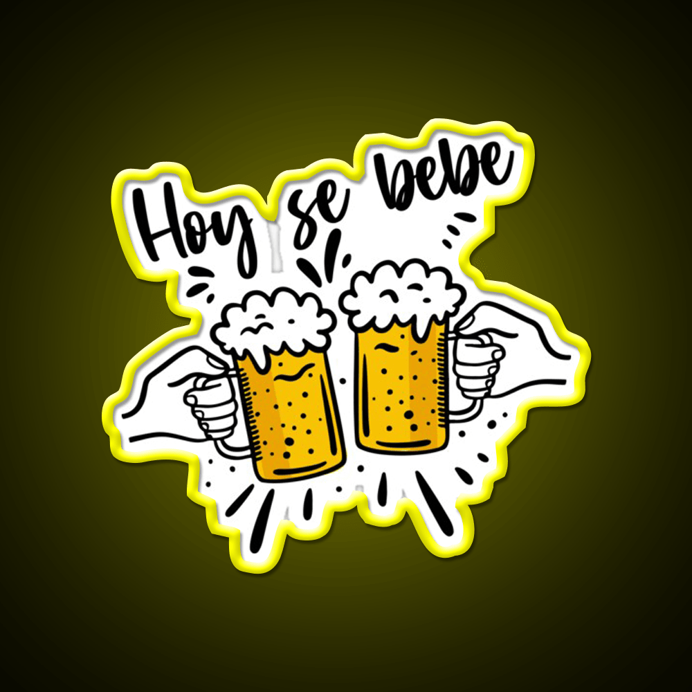 Hoy Se Bebe Party Drink Tequila Led Neon Sign Rgb Color - Shineneon