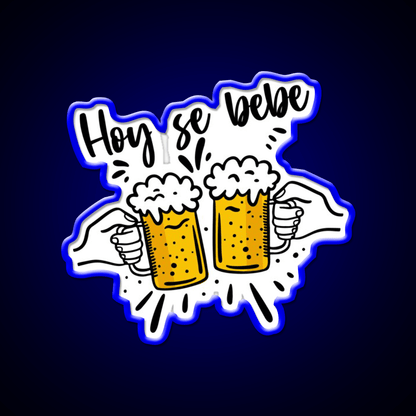 Hoy Se Bebe Party Drink Tequila Led Neon Sign Rgb Color - Shineneon