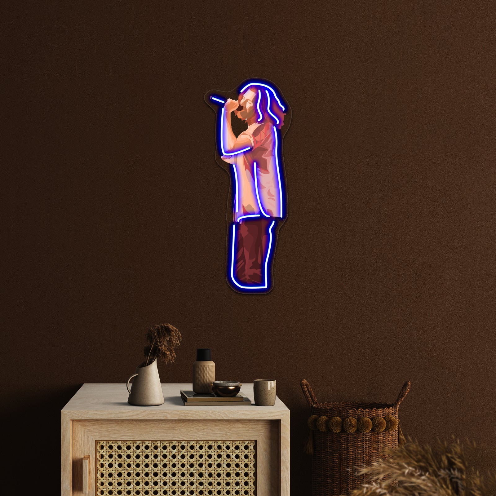 Hozier Illustration Pink Orange Peach Artwork Led Custom Signs - LED neon sign view 5