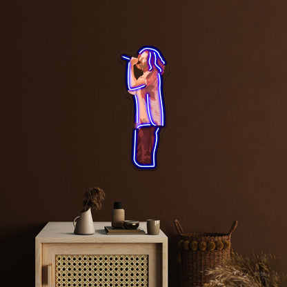 Hozier Illustration Pink Orange Peach Artwork Led Custom Signs - LED neon sign view 5