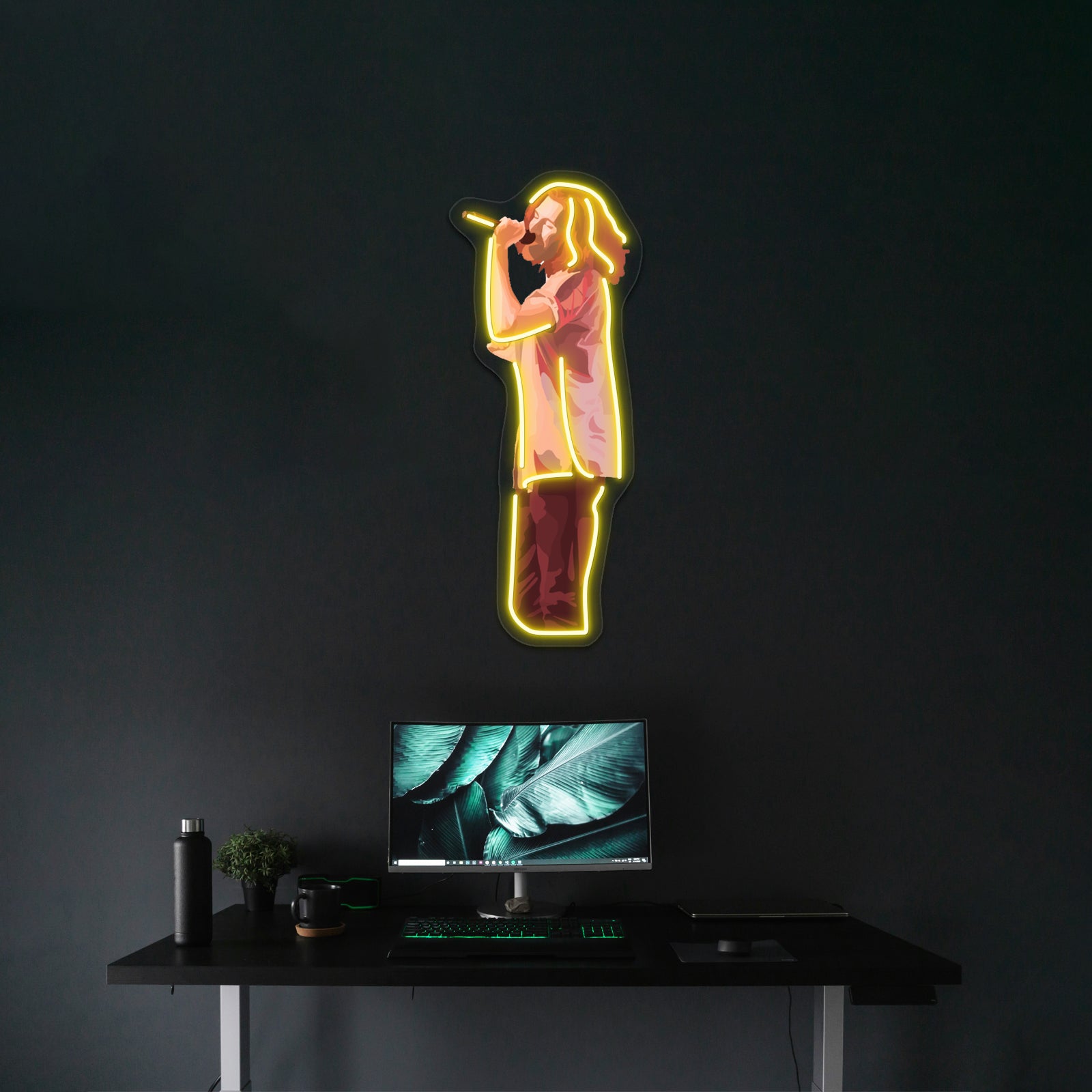 Hozier Illustration Pink Orange Peach Artwork Led Custom Signs - LED neon sign view 7