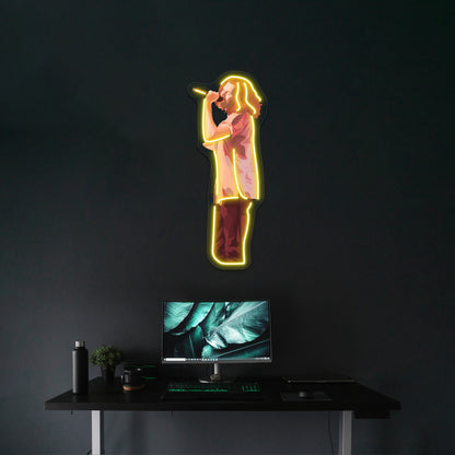 Hozier Illustration Pink Orange Peach Artwork Led Custom Signs - LED neon sign view 7