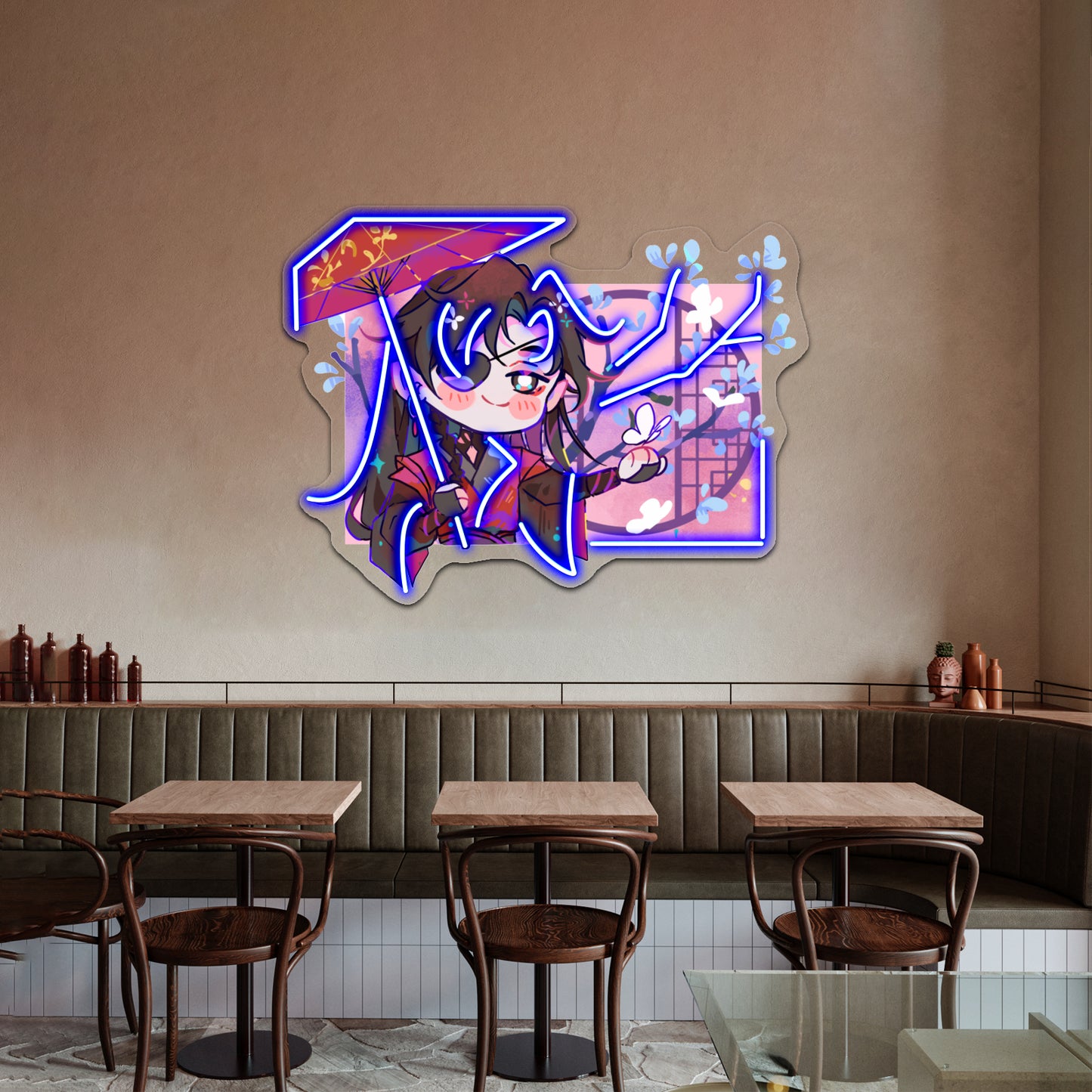 Hua Cheng Chibi Window Artwork Led Custom Signs