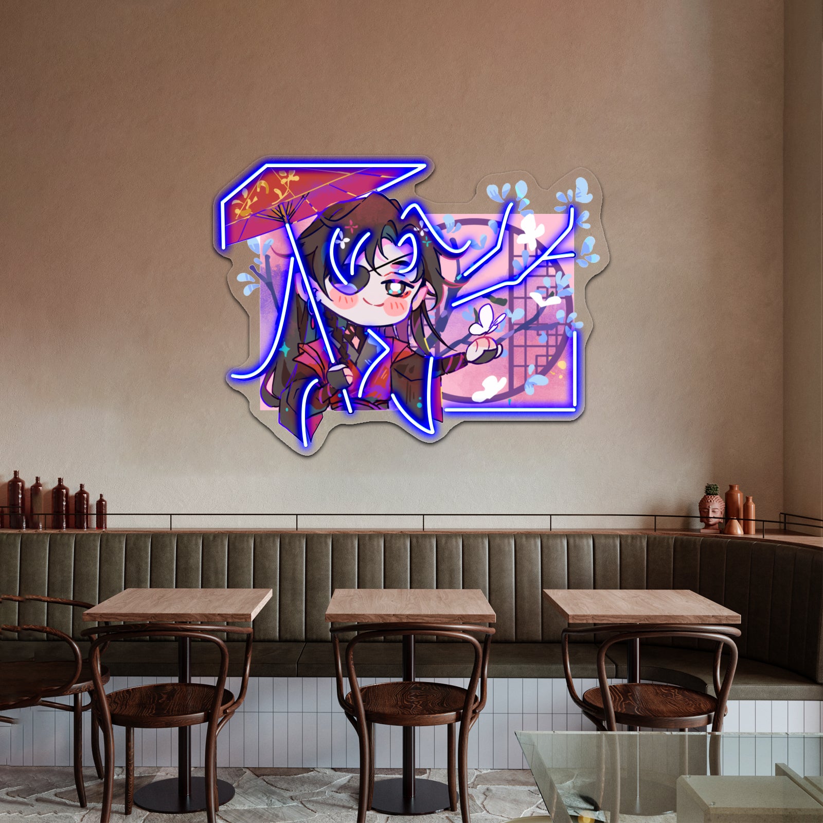Hua Cheng Chibi Window Artwork Led Custom Signs - LED neon sign view 5