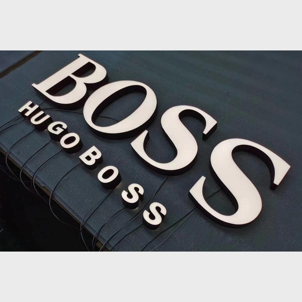 Hugo Boss 3D Frontlit Channel Letters Led Light Sign