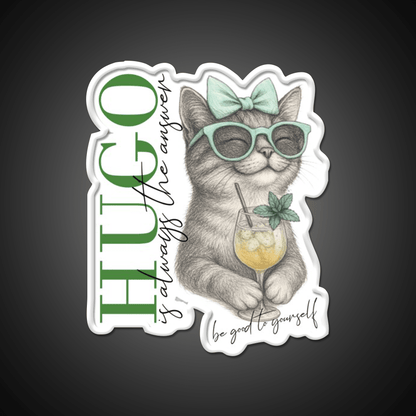 Hugo Cat Summer Drink Selfcare Cocktail Bar Decor Led Neon Sign Rgb Color - Shineneon