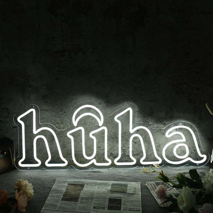 Huha White Led Neon Sign | Shineneon