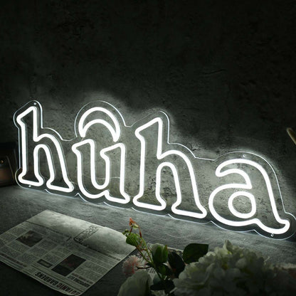 Huha White Led Neon Sign - Shineneon