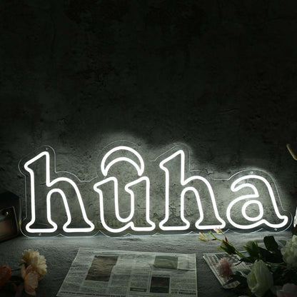 Huha White Led Neon Sign - Shineneon