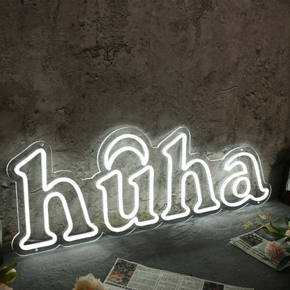 Huha White Led Neon Sign - Shineneon