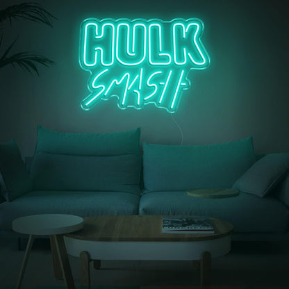 Hulk Smash Green Led Neon Sign For Marvel-Themed Room Decor | Shineneon