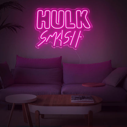 Hulk Smash Green Led Neon Sign For Marvel-Themed Room Decor | Shineneon