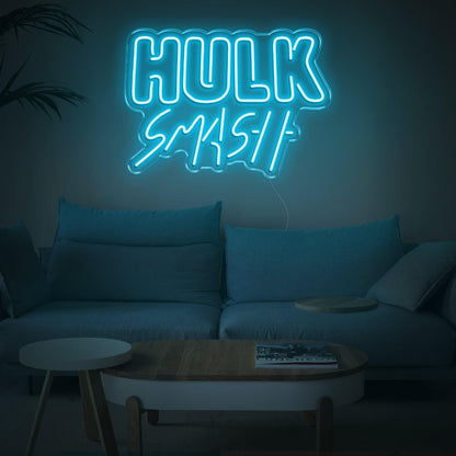 Hulk Smash Green Led Neon Sign For Marvel-Themed Room Decor | Shineneon
