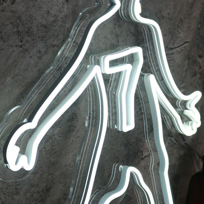Human Silhouette With Number 7 Led Neon Sign - Shineneon
