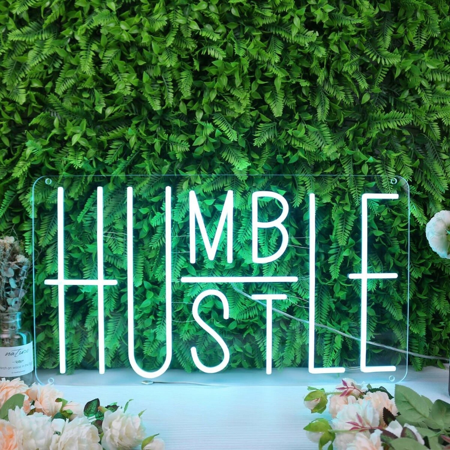 Humble Hustle Blue Led Neon Sign | Shineneon