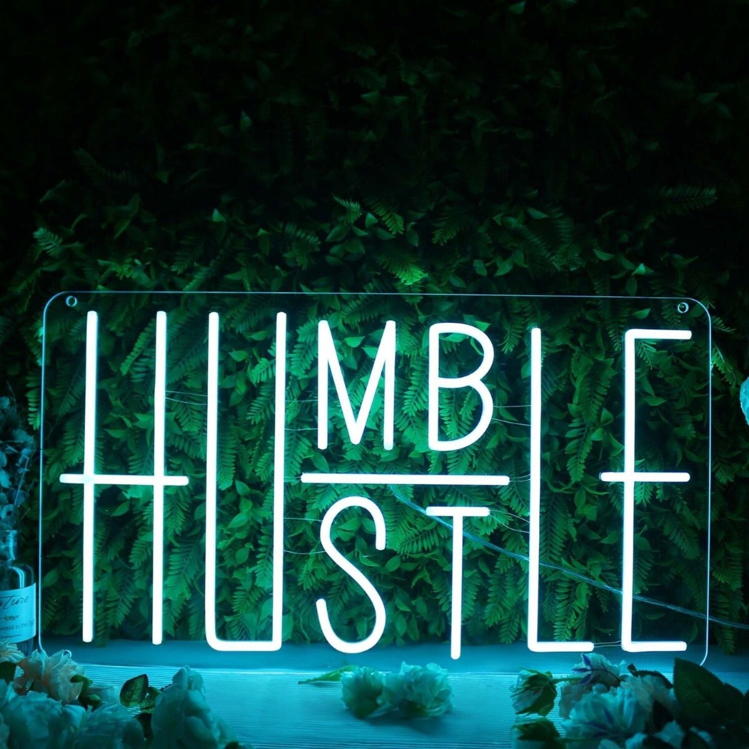 Humble Hustle Blue Led Neon Sign - Shineneon