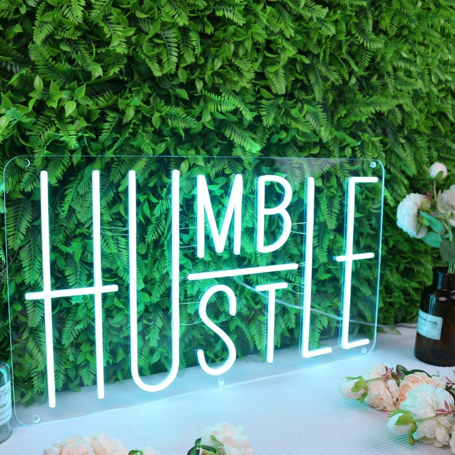 Humble Hustle Blue Led Neon Sign | Shineneon