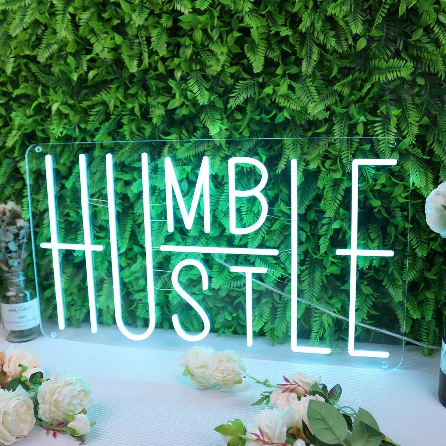 Humble Hustle Blue Led Neon Sign | Shineneon