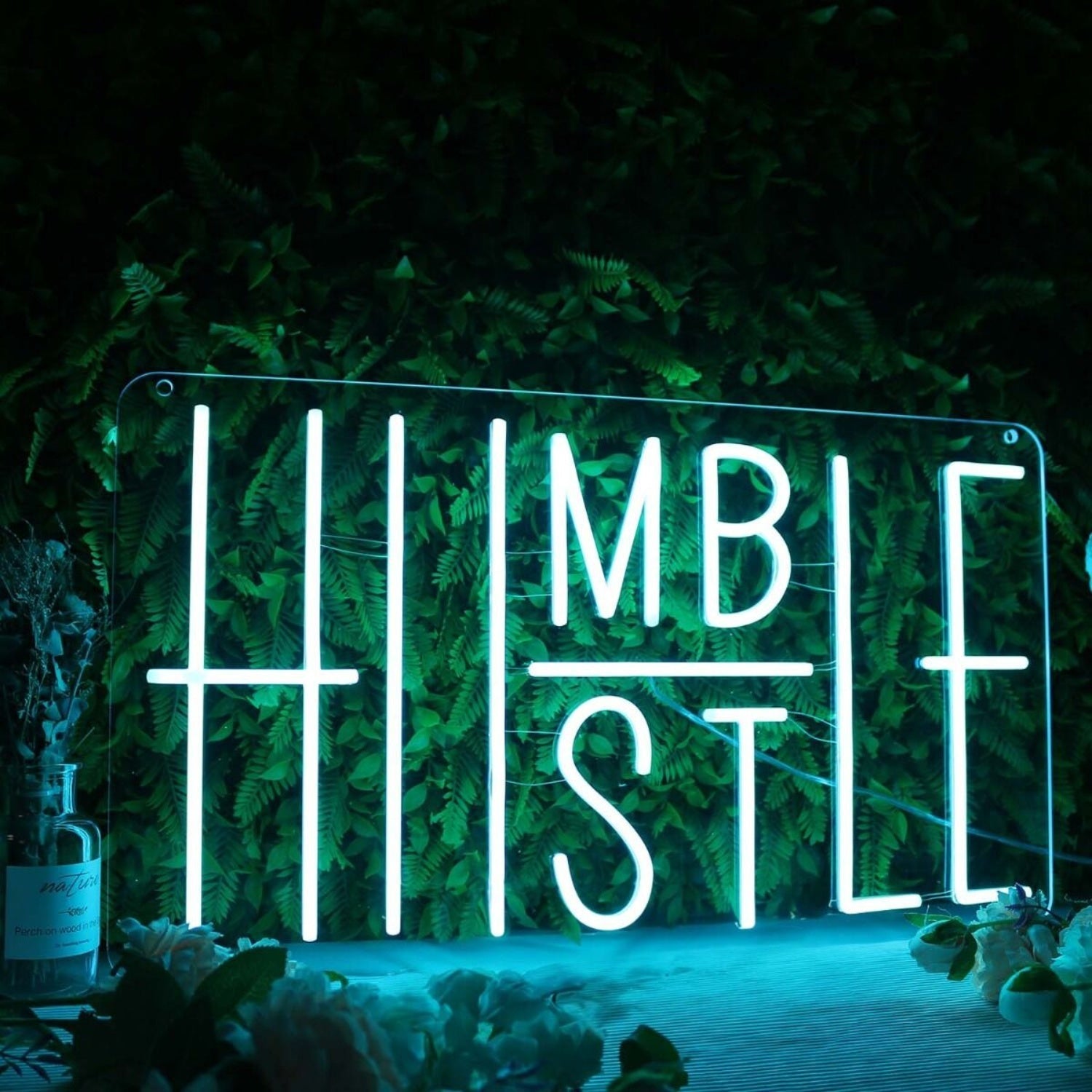 Humble Hustle Blue Led Neon Sign - Shineneon