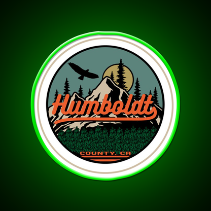Humboldt County California Seal Hemp Inspired Green Leaf Led Neon Sign Rgb Color - LED neon sign view 8
