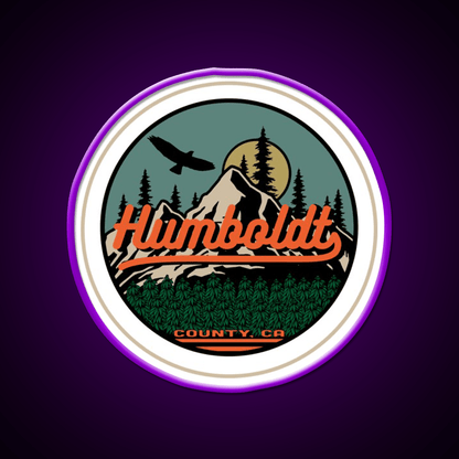 Humboldt County California Seal Hemp Inspired Green Leaf Led Neon Sign Rgb Color - Shineneon