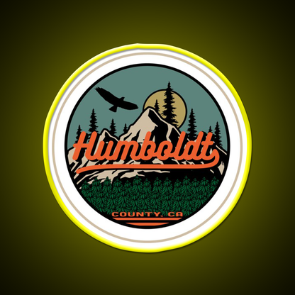 Humboldt County California Seal Hemp Inspired Green Leaf Led Neon Sign Rgb Color - LED neon sign view 7