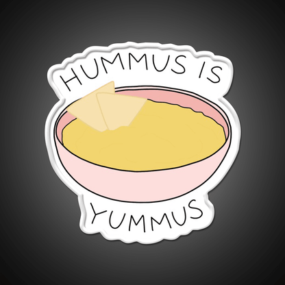 Hummus Is Yummus Snack Food Led Neon Sign Rgb Color - Shineneon