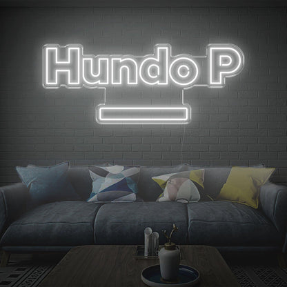 Hundo P Cyan Led Neon Sign For Modern Home Decor | Shineneon