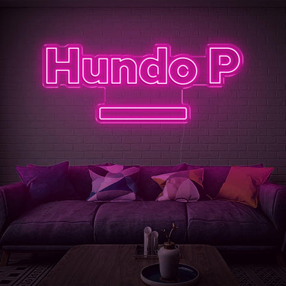 Hundo P Cyan Led Neon Sign For Modern Home Decor | Shineneon