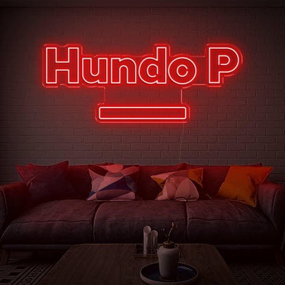 Hundo P Cyan Led Neon Sign For Modern Home Decor | Shineneon