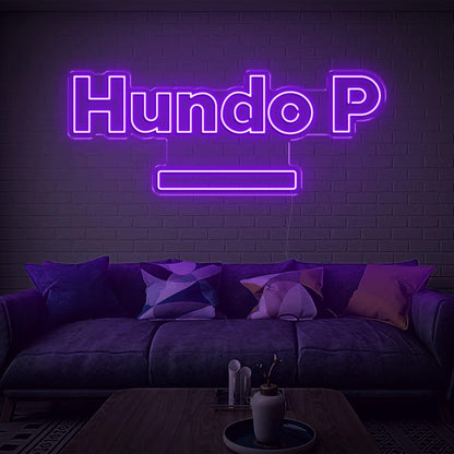 Hundo P Cyan Led Neon Sign For Modern Home Decor | Shineneon