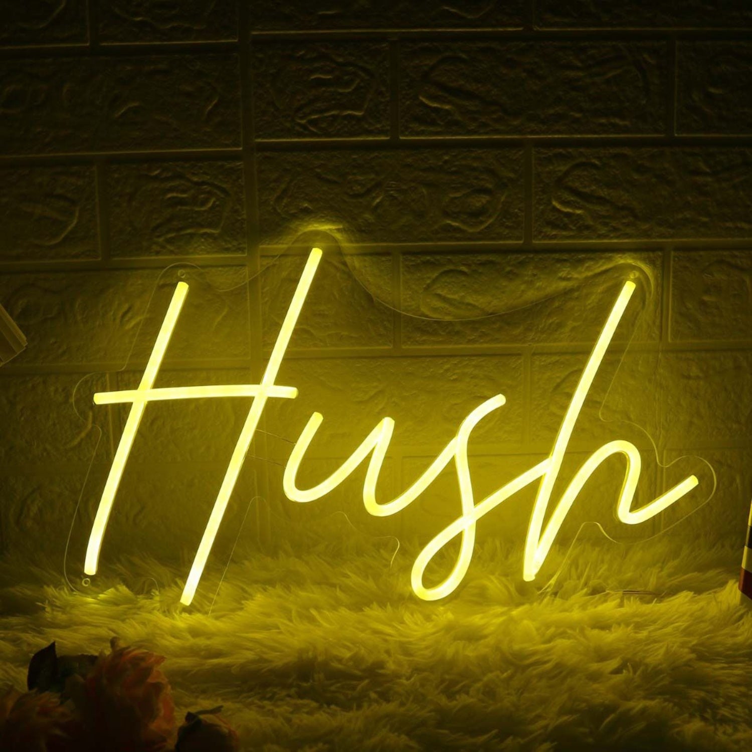 Hush Yellow Led Neon Sign | Shineneon
