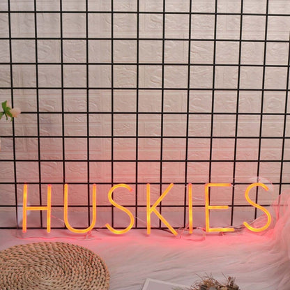 Huskies Red Led Neon Sign - Shineneon