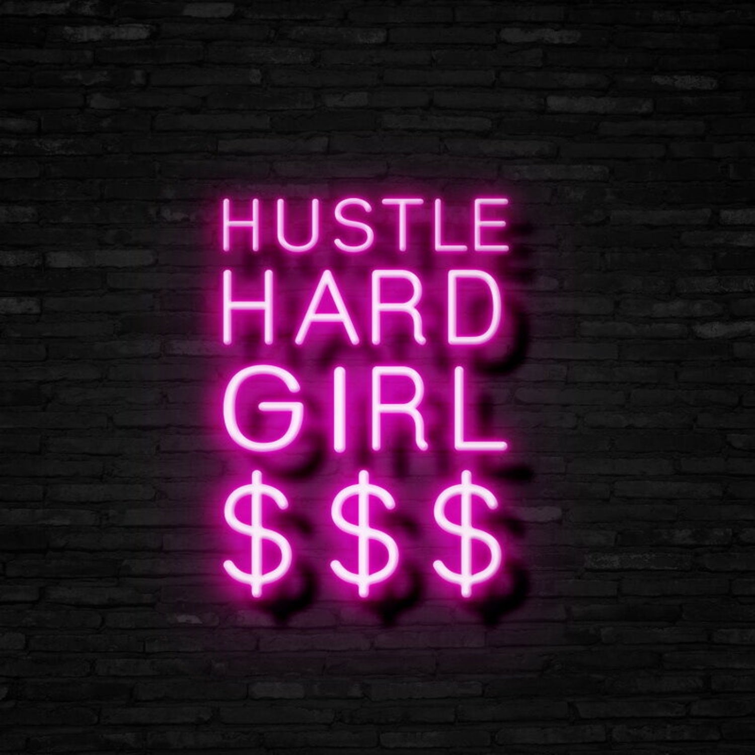 Hustle Hard Girl Led Neon Sign | Shineneon