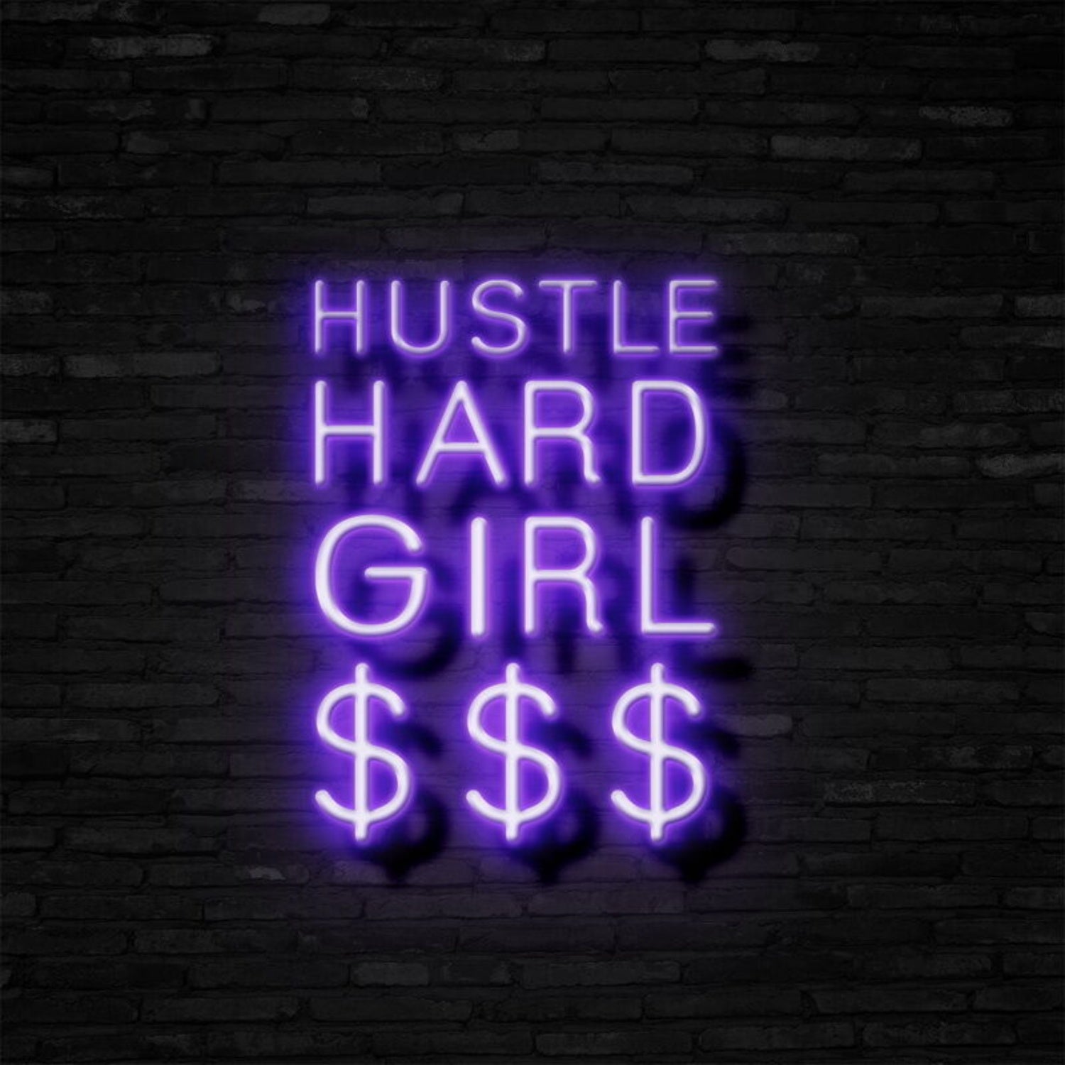 Hustle Hard Girl Led Neon Sign | Shineneon