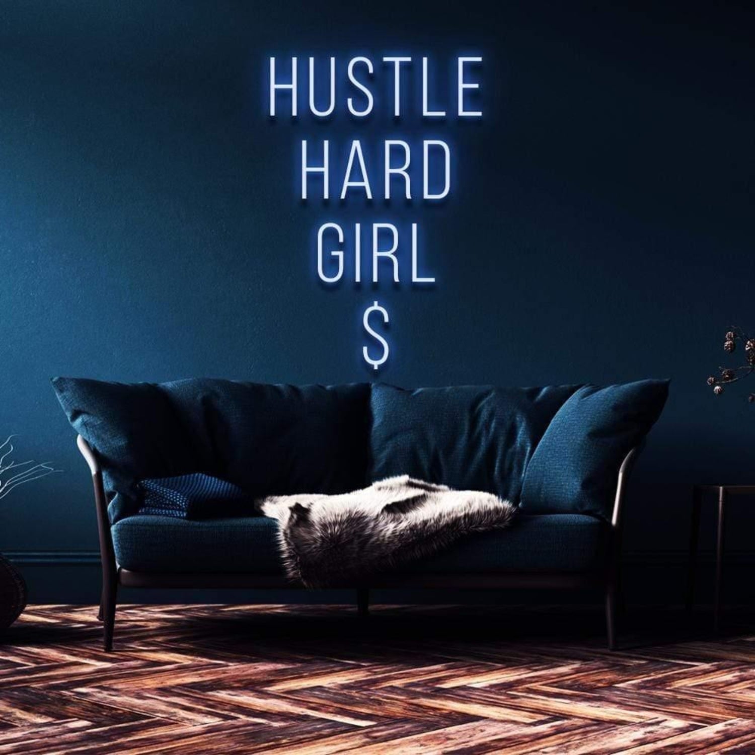 Hustle Hard Girl Pink Led Neon Sign For Home Decor | Shineneon
