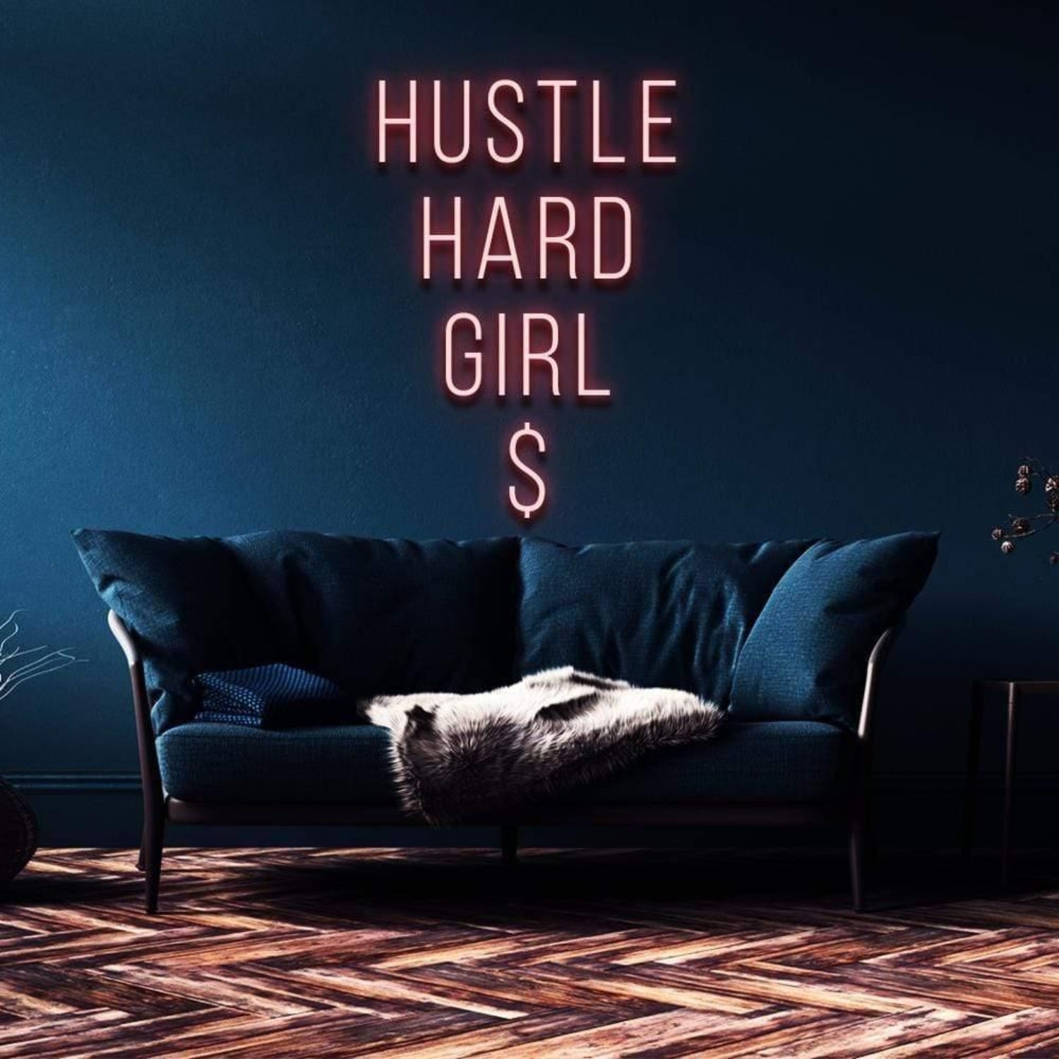 Hustle Hard Girl Pink Led Neon Sign For Home Decor | Shineneon