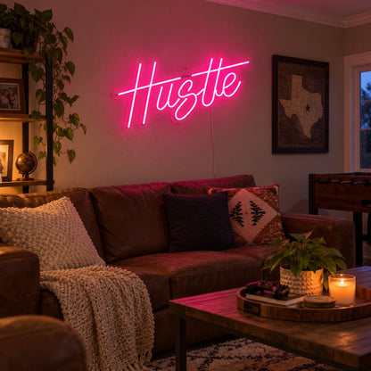 Hustle LED Neon Sign Garage Neon Sign - Shineneon