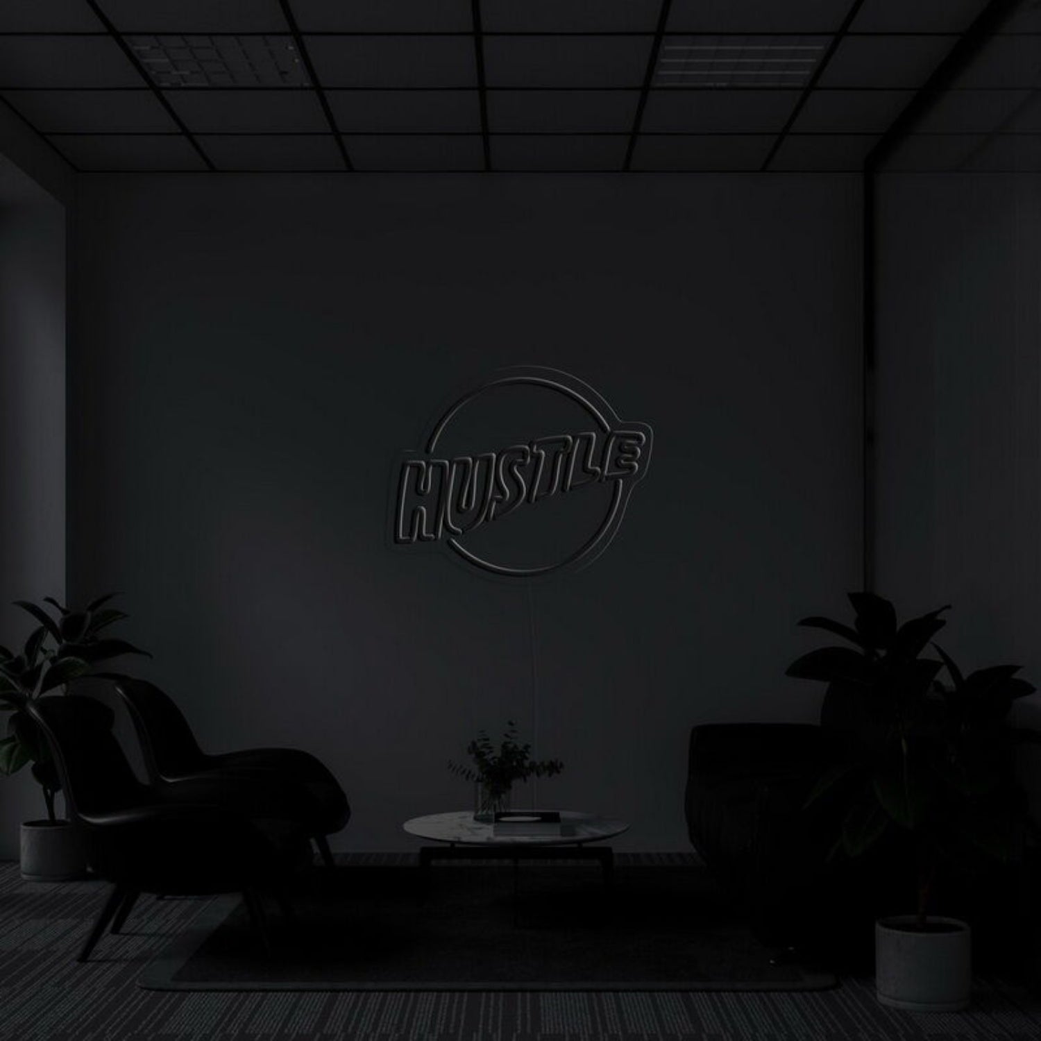Hustle Logo Neon Sign For Motivational Spaces | Shineneon
