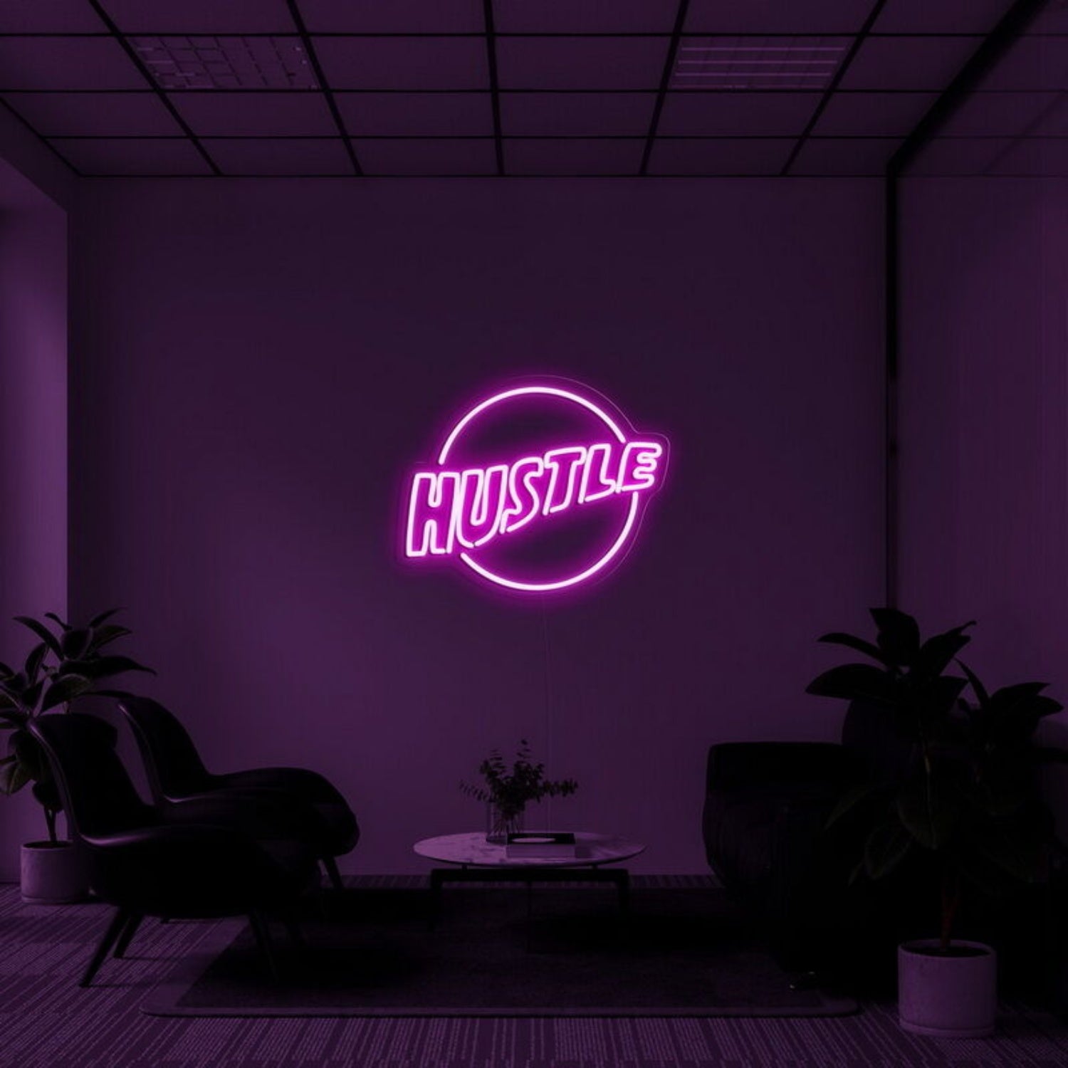 Hustle Logo Neon Sign For Motivational Spaces | Shineneon