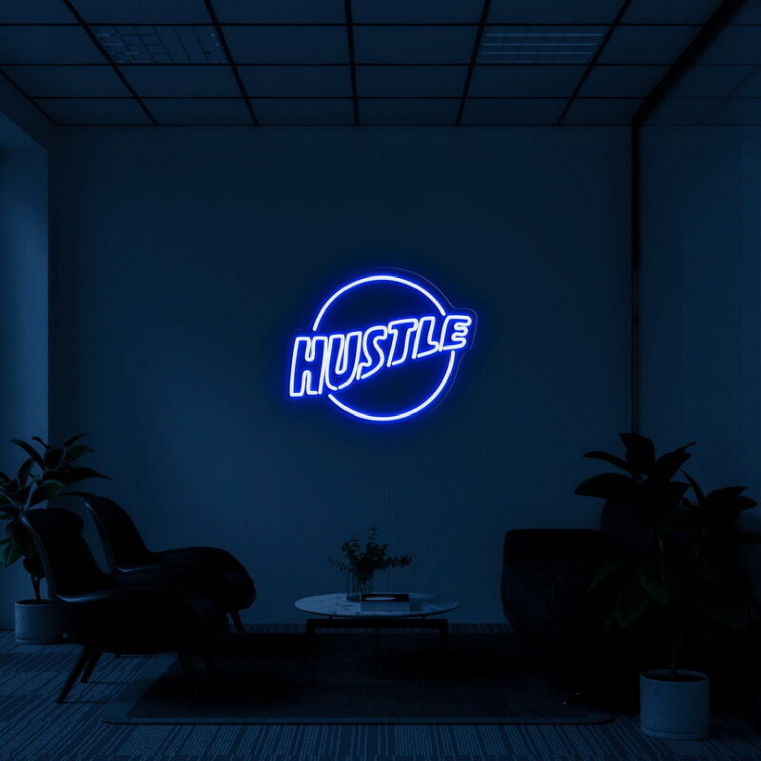 Hustle Logo Neon Sign For Motivational Spaces | Shineneon