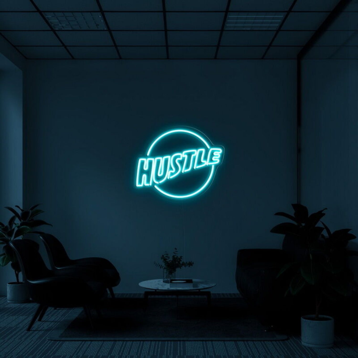 Hustle Logo Neon Sign For Motivational Spaces | Shineneon