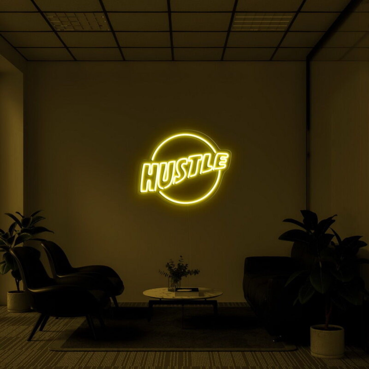 Hustle Logo Neon Sign For Motivational Spaces | Shineneon