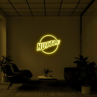 Hustle Logo Neon Sign For Motivational Spaces | Shineneon