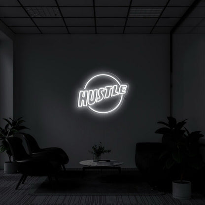 Hustle Logo Neon Sign For Motivational Spaces | Shineneon