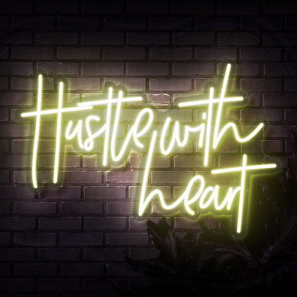 Hustle With Heart Led Neon Sign - Shineneon